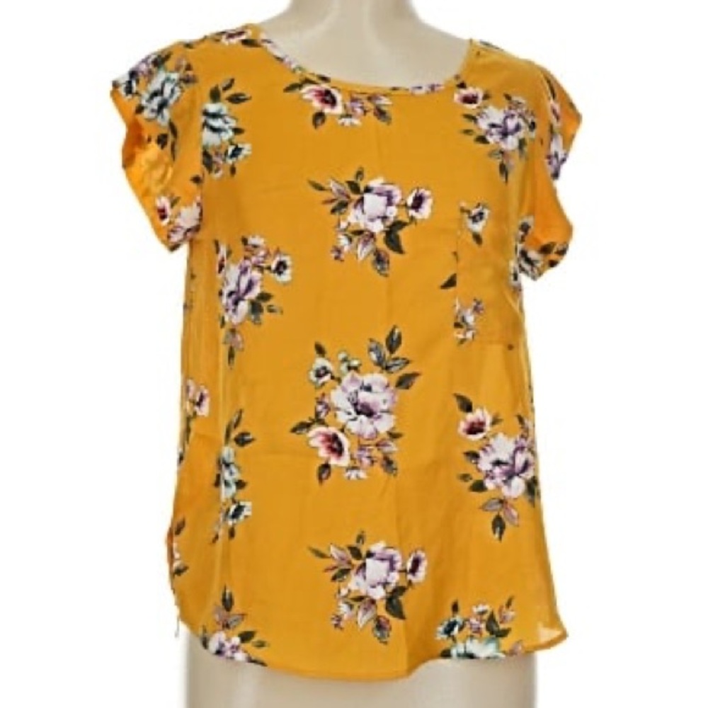 Alice Blue Women's Floral Blouse - Mustard M